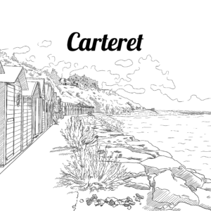 illustration de carteret les cabines de plage
